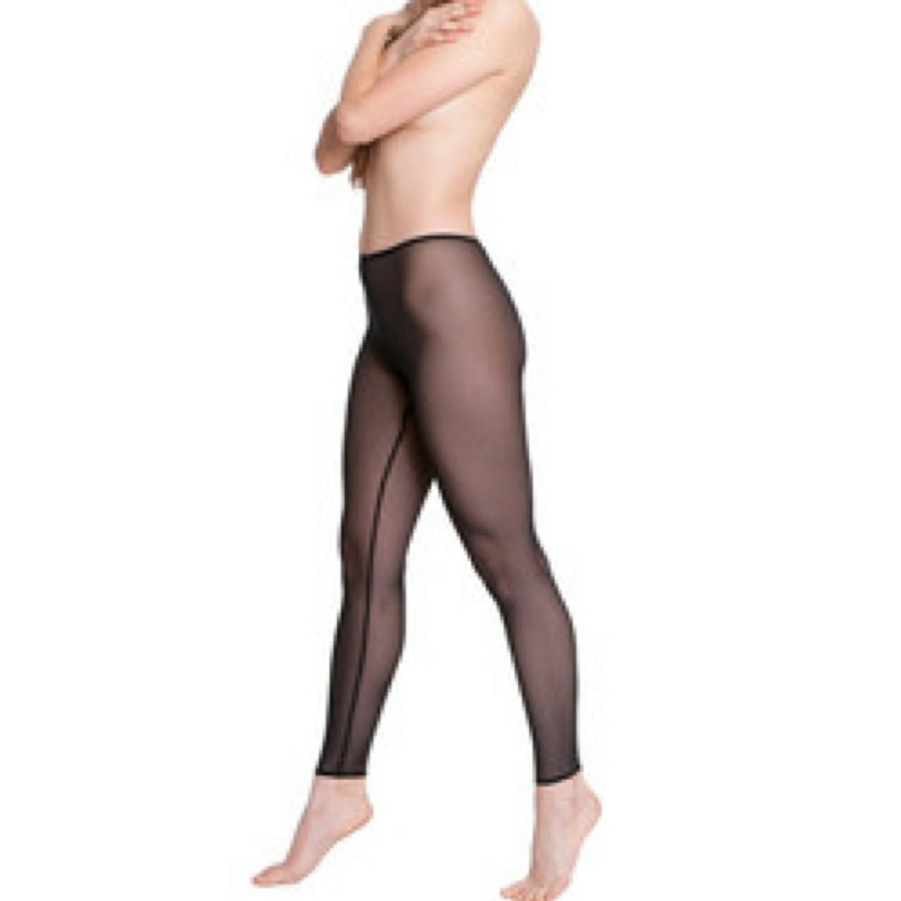 American Apparel Black Micro Mesh Leggings